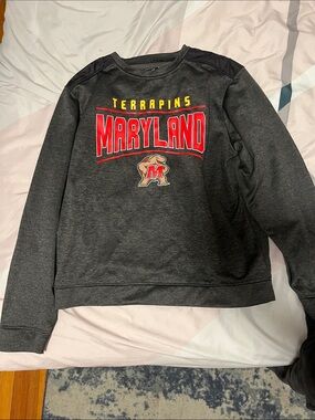 University of Maryland Terrapins Crewneck Sweatshirt with Accent Back